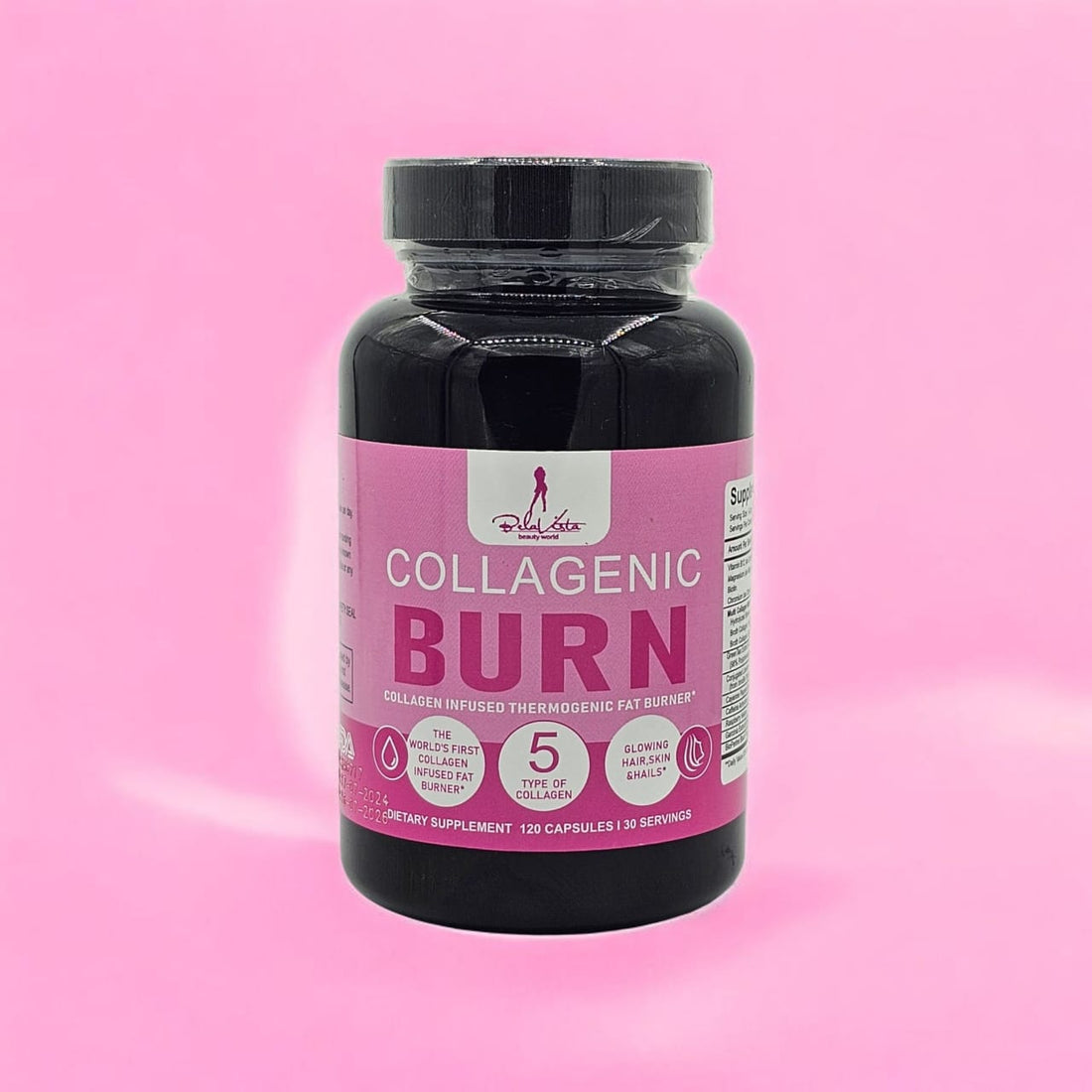 Collagenic Burn Fat Burner Pills for Weight Loss and Skin Tightening bottle