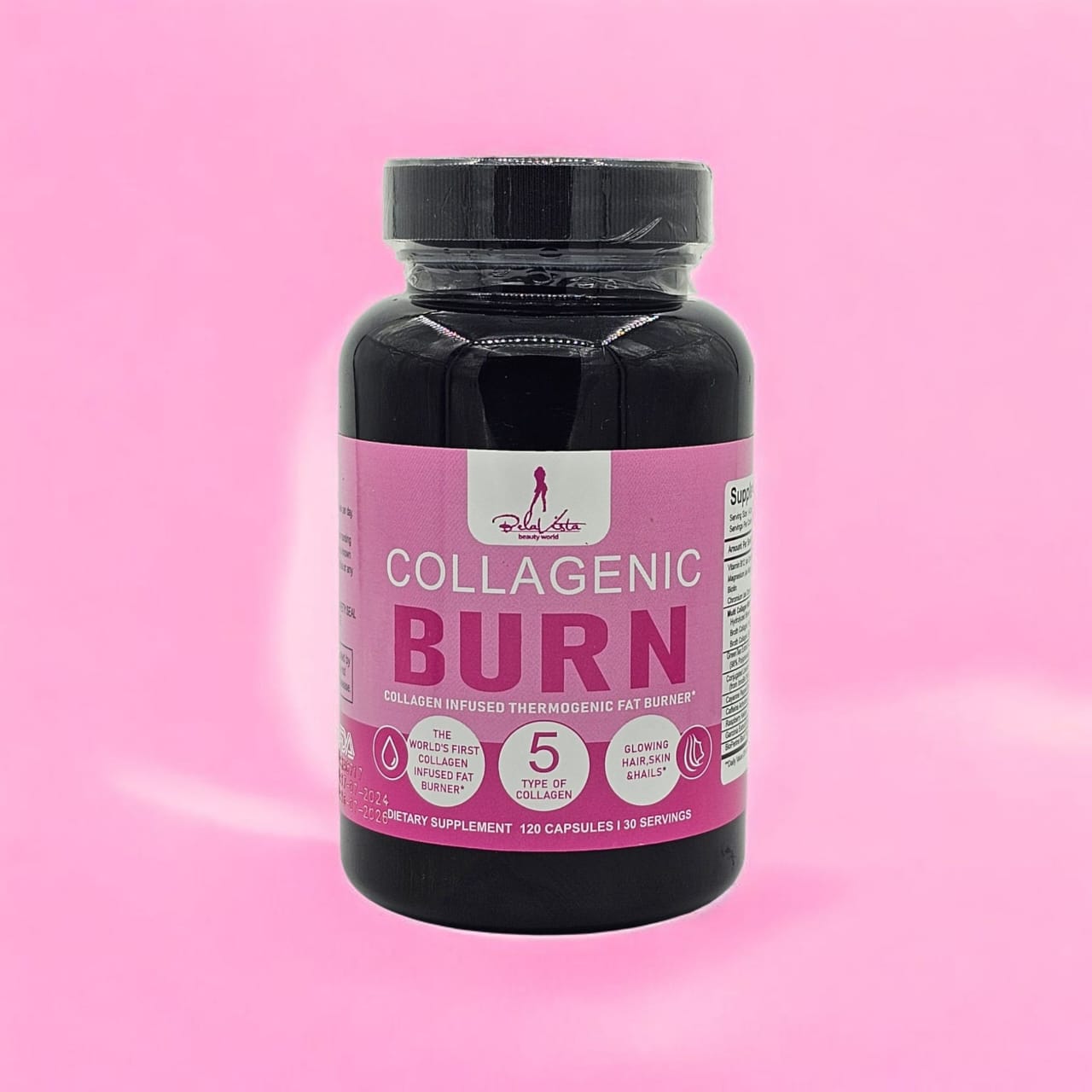 Collagenic Burn Fat Burner Pills for Weight Loss and Skin Tightening bottle